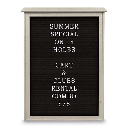 United Visual Products Indoor Enclosed Combo Board, 72"x36", White Frame/Grey & Buff UVCB7236W-GREY-BUFF